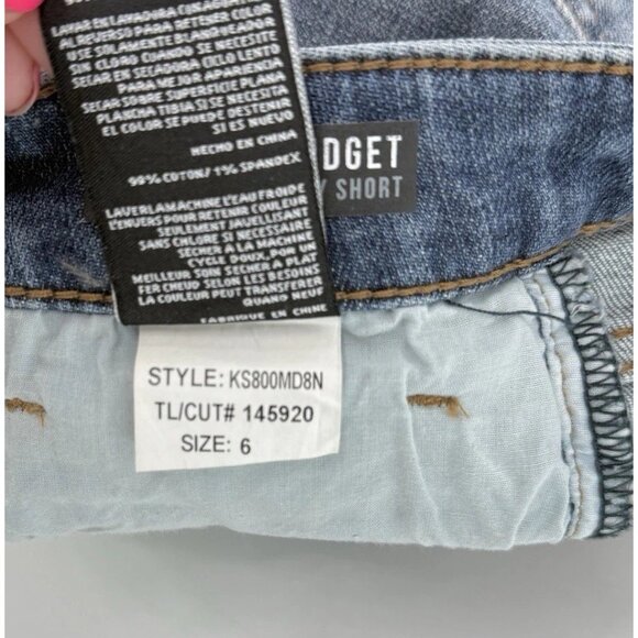KUT FROM THE KLOTH GIDGET FRAY Womens STRETCH Denim Shorts Sz 6 Preppy - Picture 5 of 8
